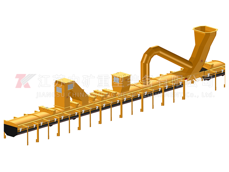 Full sealed unpowered dust removal transfer chute