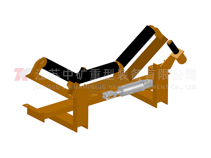 Hydraulic self-aligning idlers